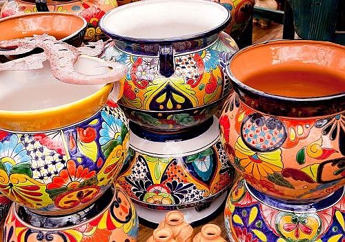 Mexican Colorful Souvenir Ceramic Pots Sedona Arizona