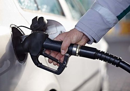 Gas station petroleum handle nozzle